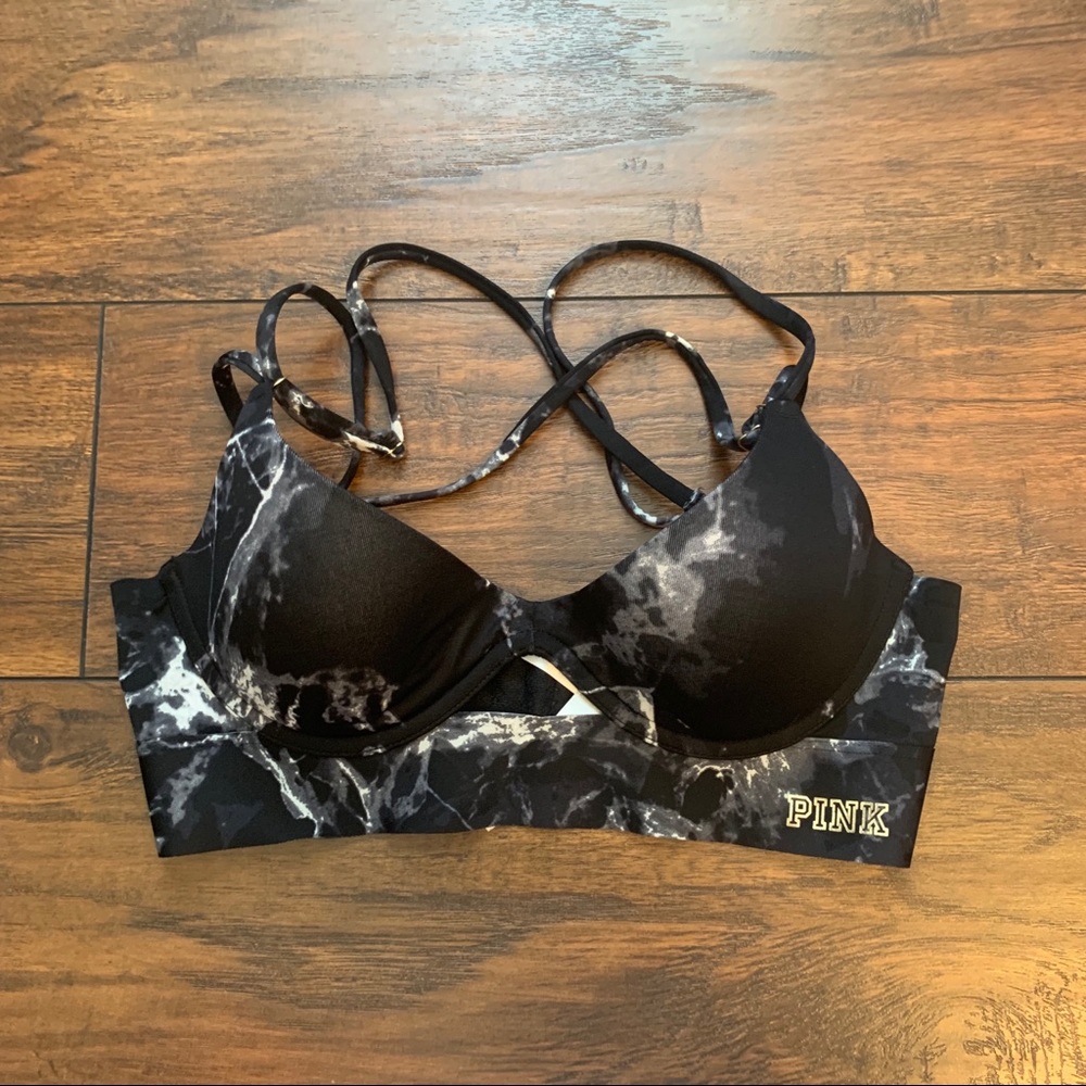 Pink Bonded push-up bra